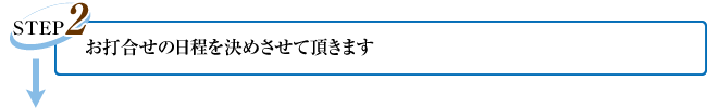 お打合せの日程を決めさせて頂きます